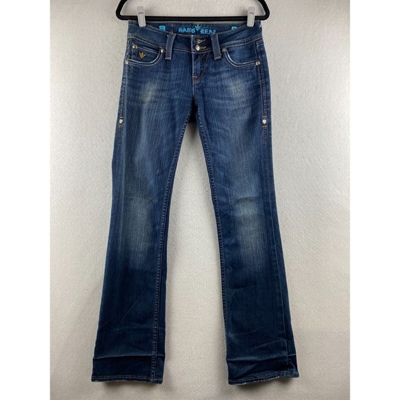 Sang Real by Miss Me Jeans Womens 27 Blue Bootcut Stretch Dark Wash Denim - Picture 1 of 16